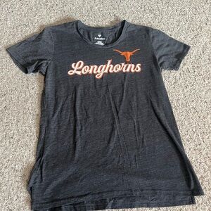 Fanatics Charcoal Longhorns UT Tee with Orange Logo